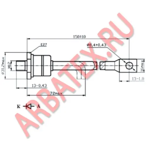 ДЧ151-80Х-09-4 диод фото 3 ДЧ151-80Х-09-4 диод фото 3