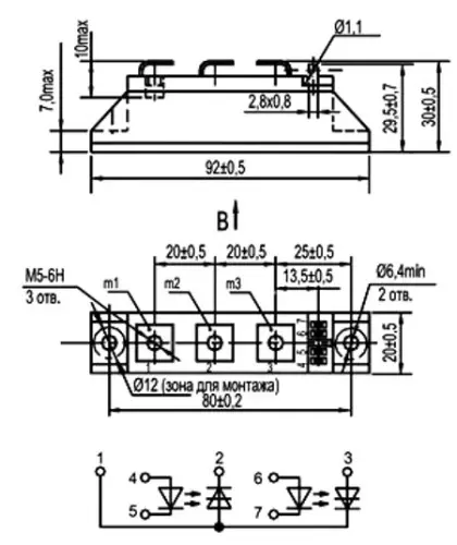 МТОТО-80-8 модуль тиристорный фото 3